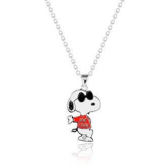 Peanuts Joe Cool Red Shirt Pendant Necklace in Silver, White at Nordstrom