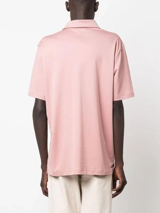 Herno Logo-Embroidered Cotton Polo Shirt - Pink