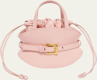 Balmain Shuffle Mini Belted Top-Handle Bag in Leather