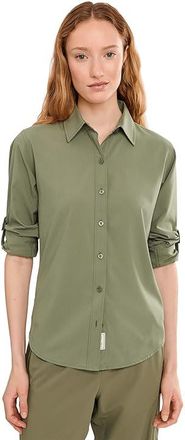 Marmot AirExchange Long Sleeve Shirt Womens Clothing Olive Grove 1 : SM, Polyester