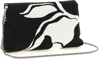 Dries Van Noten Jacquard Graphic Clutch - Black