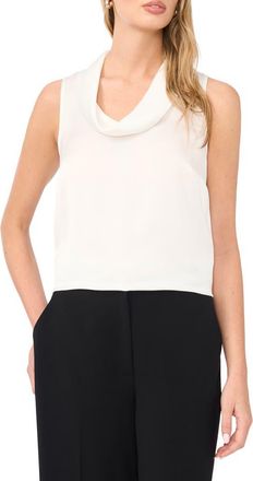 Vince Camuto Cowl Neck Satin Charmeuse Sleeveless Top in New Ivory at Nordstrom, Size Xx-Small
