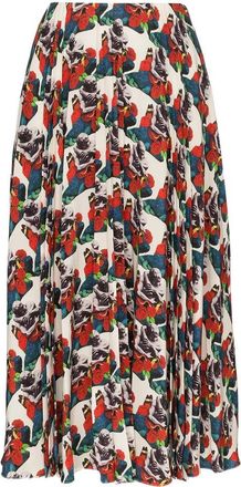Valentino Garavani X Undercover Lovers Print Pleated Skirt