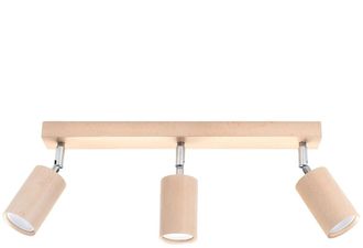 Sollux Lighting Design Deckenlampe Berg 3-Flammig, Holz