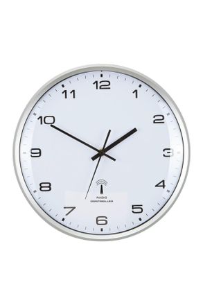 Ambia Home Funkuhr, Wei&szlig;, Kunststoff, Dekoration, Uhren, Wanduhren