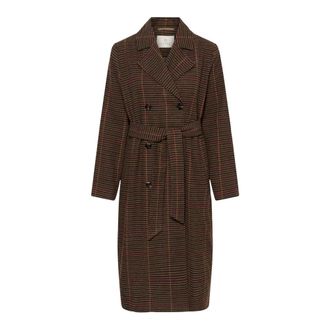 Kaffe Cappotto Doppio Petto - - Coats - Donna - Marrone - 3XL
