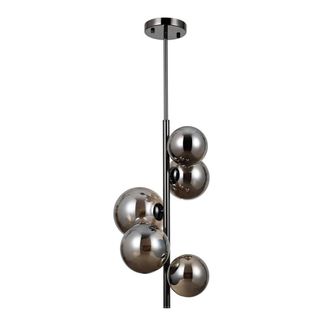 Netlighting Canello Modern 5 Light Globe Pendant Ceiling Light G9 in Black