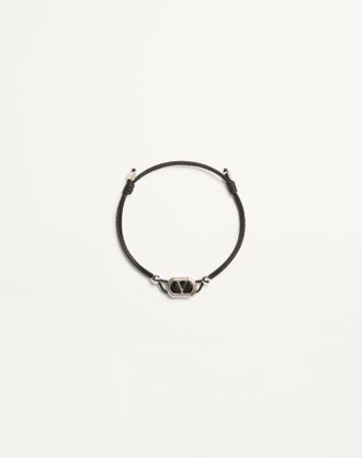 Valentino Garavani Bracciale Valentino Garavani Ovalette In Cotone Uomo NERO UNI