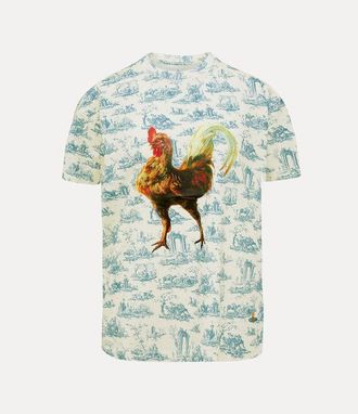 Vivienne Westwood Rooster Classic T-shirt Cotton Toile-de-jouy-blue S Unisex