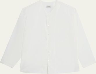 Christophe Lemaire Mens V-Neck Button-Down Shirt