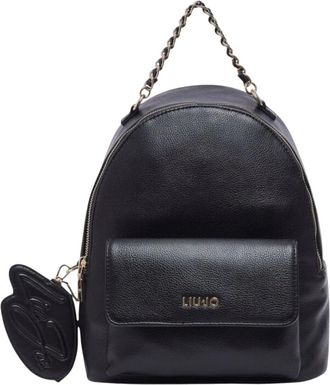 Liu Jo Backpacks, female, Black, Size: ONE SIZE Ecs Backpack M