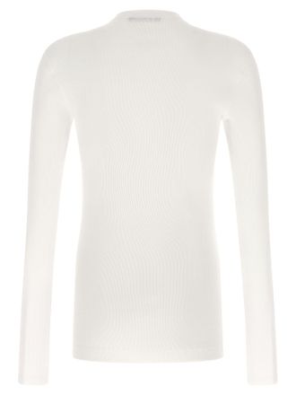 Dolce & Gabbana Ribbed Cotton Jersey Long-Sleeved T-Shirt - White