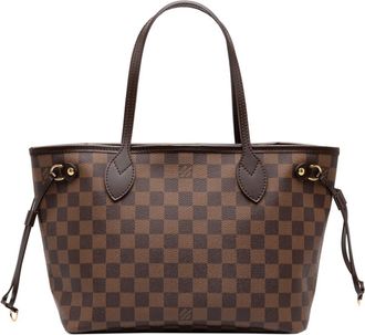 Louis Vuitton Brown Pvc Leather Handbag Tote Bag (Pre-Owned)