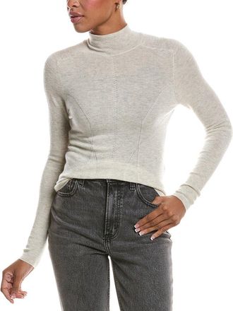 Autumn Cashmere Fitted Fully Fashioned Mock Neck Cashmere Sweater