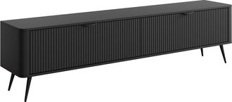 Pascal Morabito Mueble TV con 2 puertas de MDF - Negro - ELONARIA de Pascal Morabito