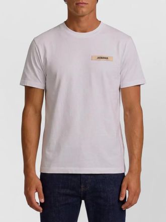 Jacquemus cotton ribbed crew neck short sleeve t-shirt