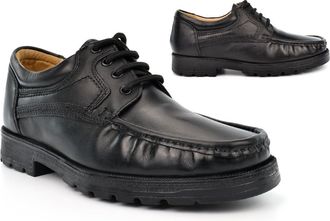 Generic Mens Real Leather Shoes Boys School Shoes Size 6 Boys Shoe Size 11 Comfort Shoe Real Leather Upper Lace Up Comfort Work Sizes 6-12 Black 11 UK