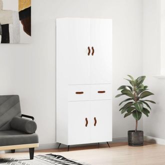 vidaXL Furniture Limited - Aparador Alto Madera Contrachapada Blanco