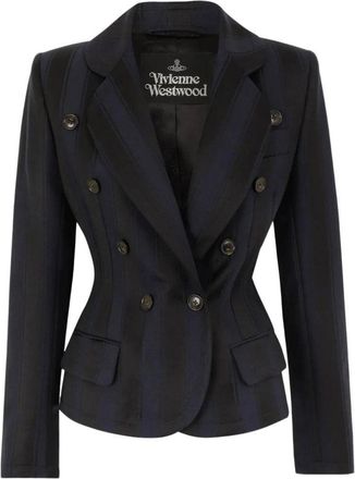Vivienne Westwood Tailored Double-Breasted Jacket with Structured Shoulders and Notched Lapel