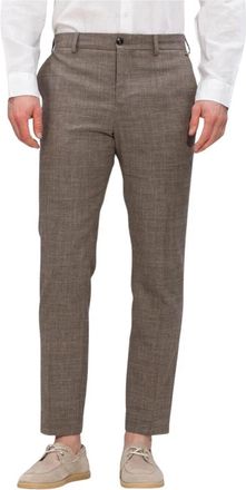 Selected Slhslim-Oasis Linen TRS Noos - Heren - Straight fit broeken - Bruin - XL - Wol - Broeken