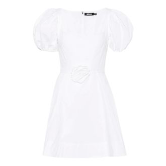 Rotate Abito con maniche a sbuffo e applicazioni floreali - - Dresses - Donna - Bianco - S