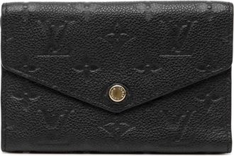 Louis Vuitton Black Noir Leather Wallet (Tri-Fold) (Pre-Owned)