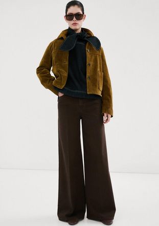 Mango Jeans wide leg vita alta cioccolato - Donna - 36 - MANGO