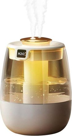 No Brand Humidificadores - Humidificador Para Dormitorio, Humidificador De Vapor Fr&iacute;o De 1,3 L, Humidificador De Doble Chorro, Sensor De Humedad, Autonom&iacute;a De 