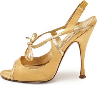 Manolo Blahnik Sandali con cinturini 115mm Pre-owned - Oro