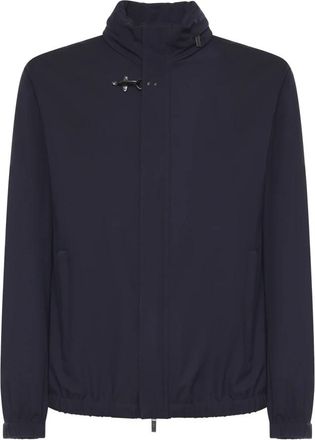 Fay Short Travel Bomber Jacket - Heren - Zomerjassen - Blauw - L - Polyester - Jassen