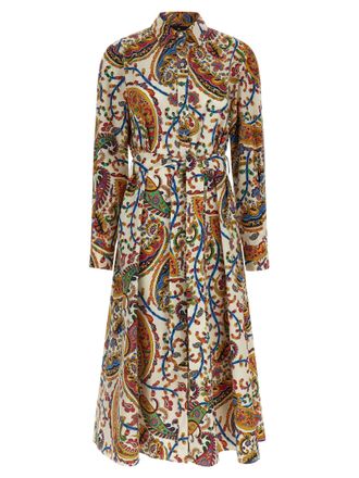 Etro Multicolor Cotton Midi Womens Dress