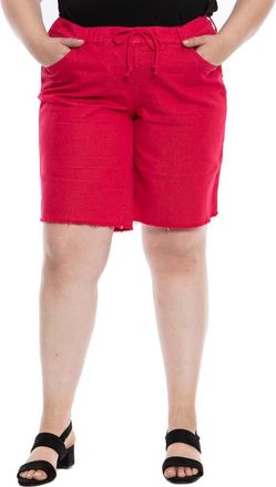 Slink Jeans Easy Fit Shorts in Rose Red at Nordstrom, Size 14W