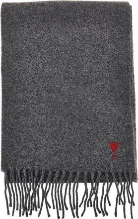 Ami Ami de Coeur embroidery wool scarf Woman One Size