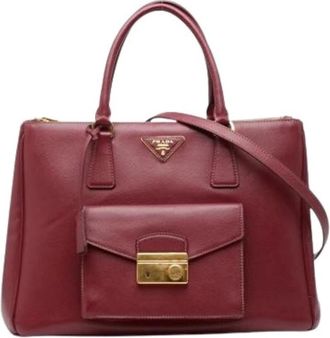 Prada Pre-owned Handbags, female, Red, Size: ONE SIZE Pre-owned Vintage Handbag