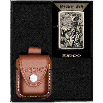 OEM Juego De Encendedores Zippo Zodiaco Leo Le&oacute;n Regalo N.&deg; 2