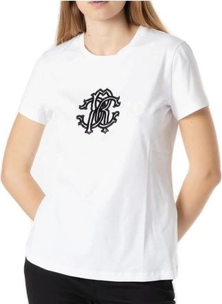 Roberto Cavalli RC Logo Cotton T-Shirt, Brand Size 38 ( US Size 4 )