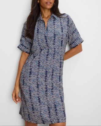 Nic+Zoe Block Party Devon Dress In Indigo Multi