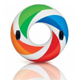 Trade Shop Trade Shop - Ciambellone Con Maniglie 119 Cm Con 2 Camere DAria Con Valvola Mare