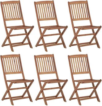 vidaXL Vidaxl - Sillas De Jard&iacute;n Plegables 6 Uds Madera Maciza De Acacia