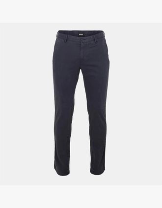 HUGO BOSS Mens Rice3 Solid Patterned Straight Chinos - Navy - Size: 36W r
