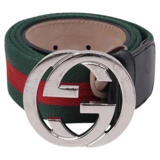 Gucci Pre-owned Belts, female, Multicolor, Size: ONE SIZE Pre-owned Canvas belts