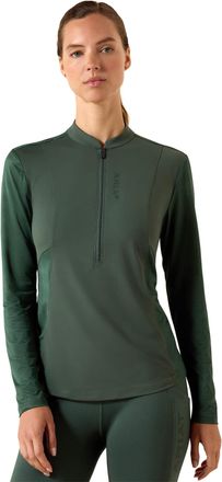 Ariat Womens Breathe 1/2 Zip Baselayer Top Long Sleeve in Monstera, Size 2X-Small, by Ariat