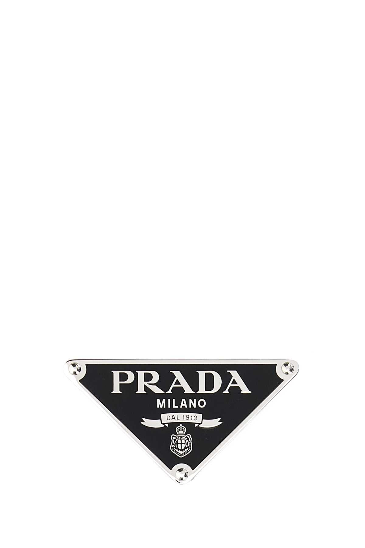 アクセサリーその他 Prada Silver l Buckle PRADA Authentic Silver Metal Logo Buckle Bracelet Leather