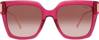 Chopard Brown Pink Gradient Square Ladies Sunglasses SCH353M 04GB 54