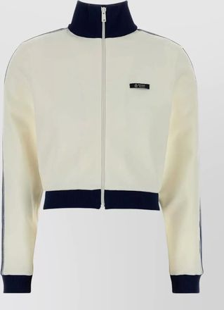 Prada high collar long sleeve sweatshirt