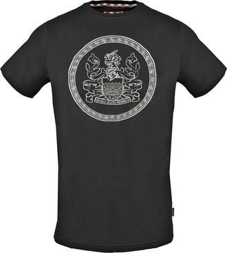 Aquascutum Circle Aldis-logo zwart T-shirt