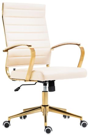 Clp Silla De Oficina Havanna En Polipiel Crema