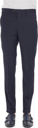 Pantaloni Torino Slim-fit Broek - Heren - Slim Fit Broeken - Blauw - L - Leer - Broeken