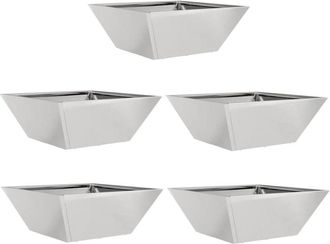 vidaXL Maceta En Forma De Cuenco Para Jard&iacute;n 5 Pcs Plateado Vidaxl