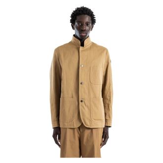 Moncler Light Jackets, male, Beige, Size: L Shirt-jacket Jouere